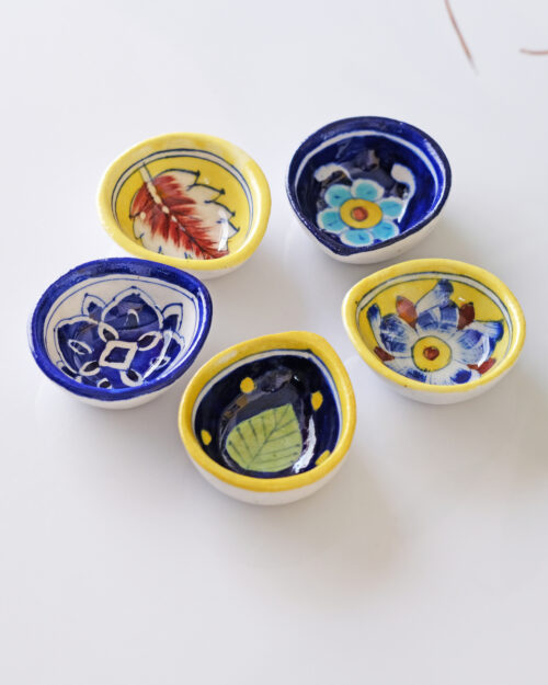 Blue Pottery Decorative Diya ( Minimum order 5)