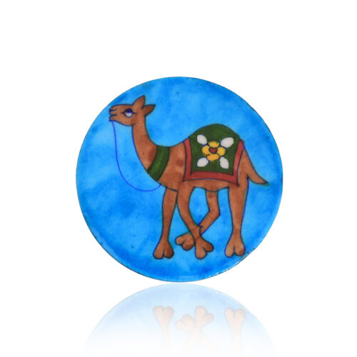 Camel Blue Pottery Table Coasters