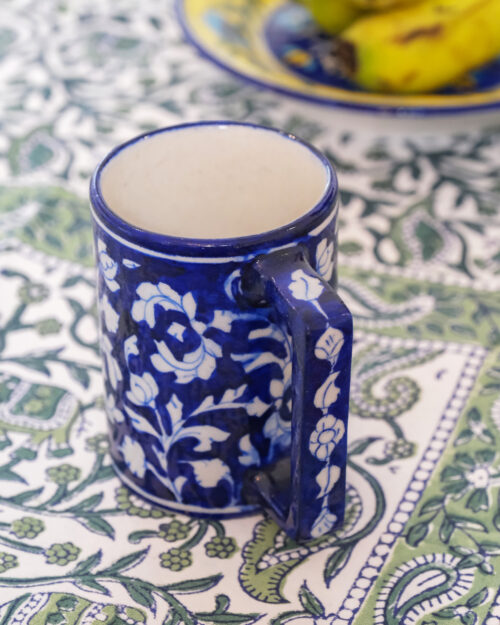Ethnic Blue Pottery Coffee Mug