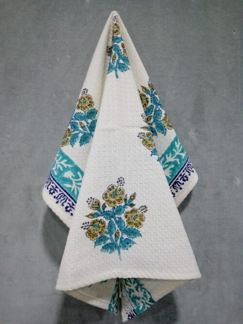 Handcrafted Ultra-Soft Blue Cotton Towel