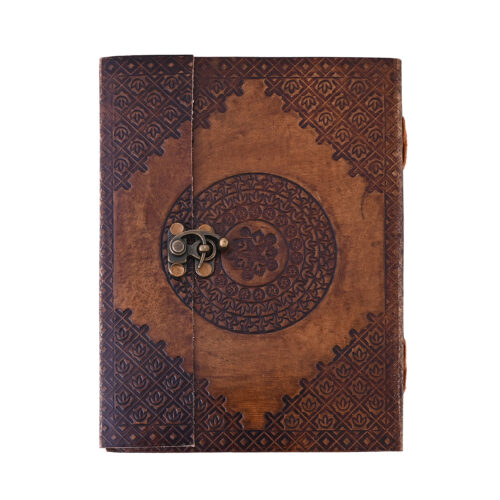 Handmade Leather Diary with Metal Lock