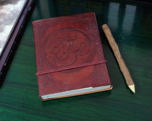 Handmade Om Leather Cover Diary