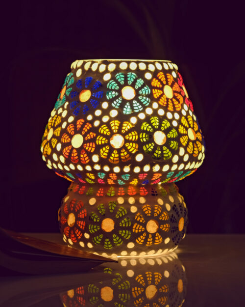 Multicolour Mosaic Table Lamp