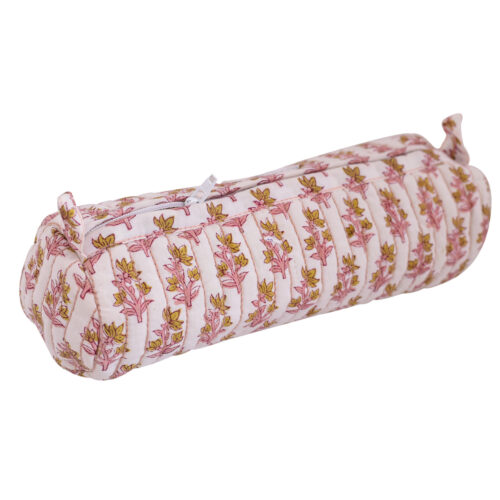 Pink Quilted Pencil Box